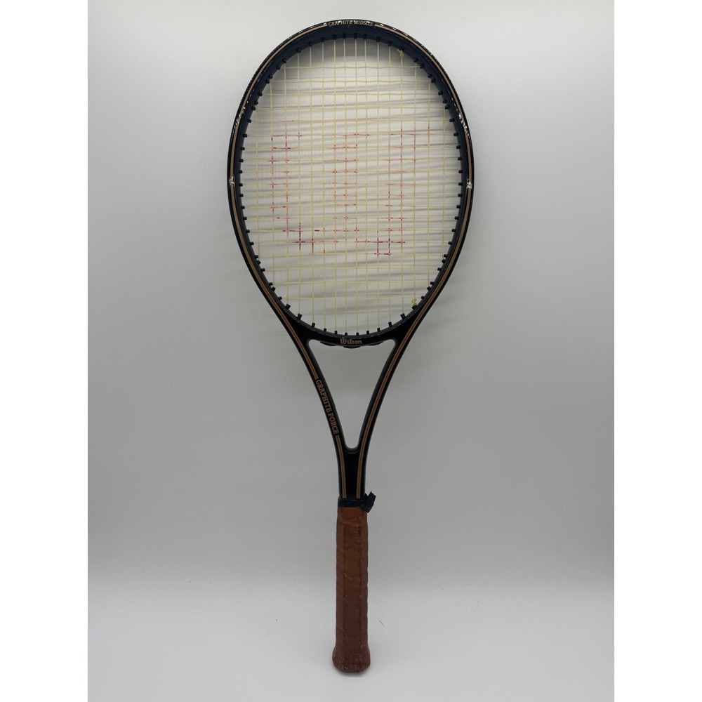 Vintage Wilson Graphite Force Midsize Tennis Racquet 4 3/8 L3 w/ Cover